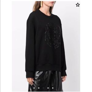 Women’s Versace Medusa Crystal-Embellished Sweatshirt ; size 36 ; New Season